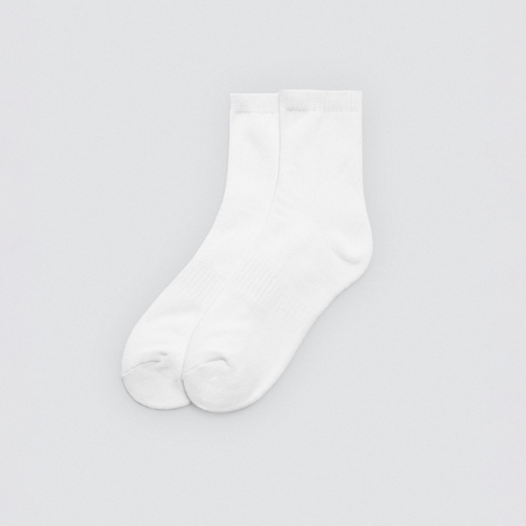 Lot de 3 chaussettes de sport en éponge blanches 2/3