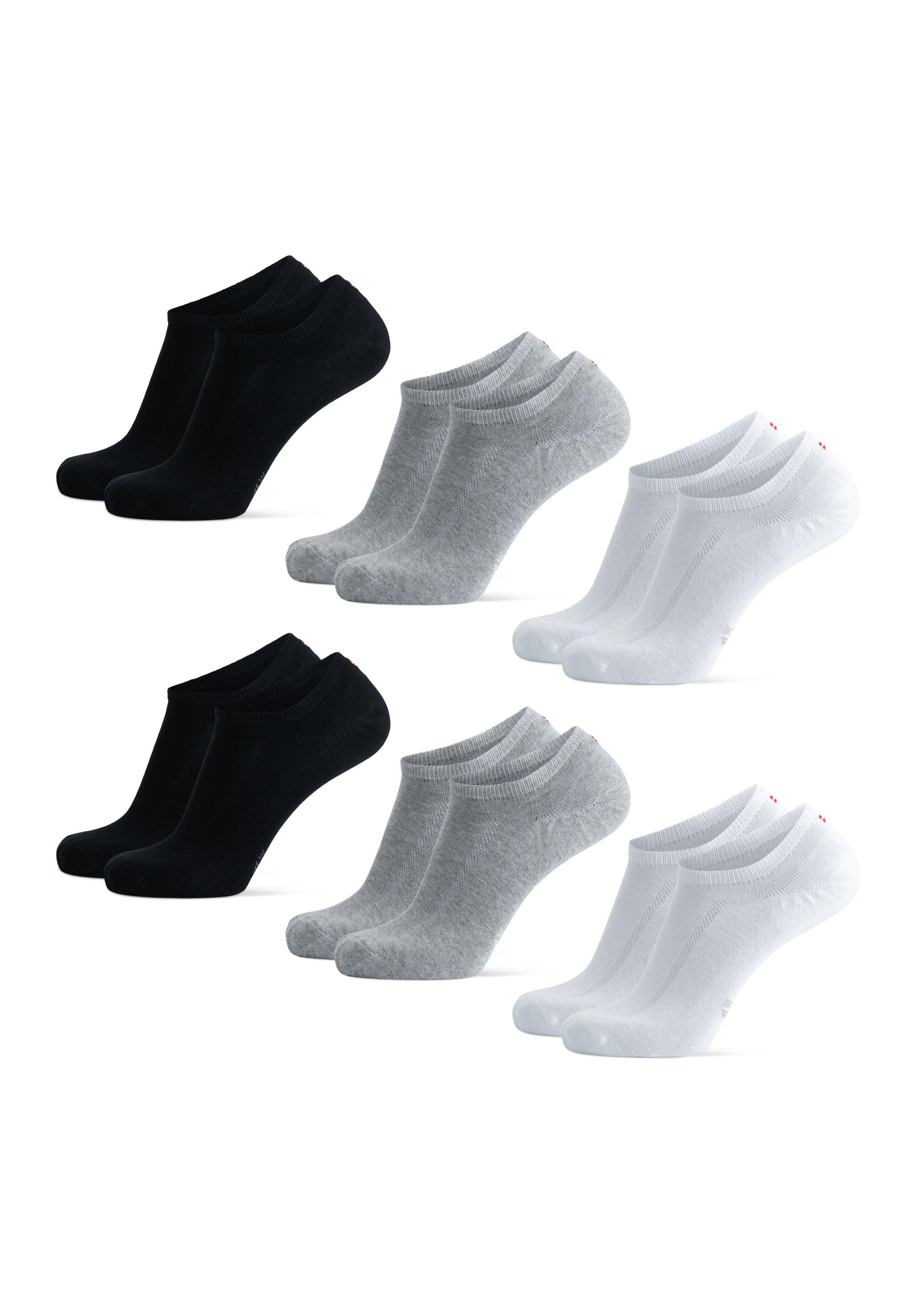 Chaussettes invisibles en coton no show 6 paires 3/5