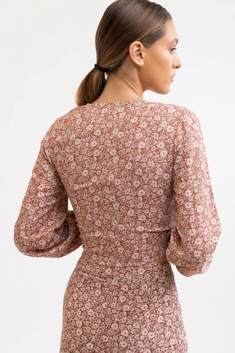 Carmella Tie - Top de manga larga para mujer 3/3