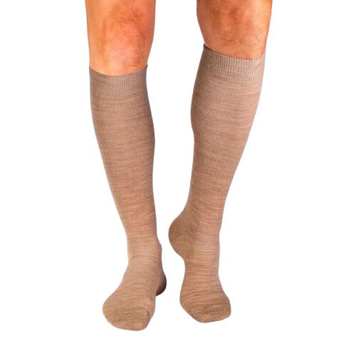 Chaussettes longues 3/4 fines en laine 7/7