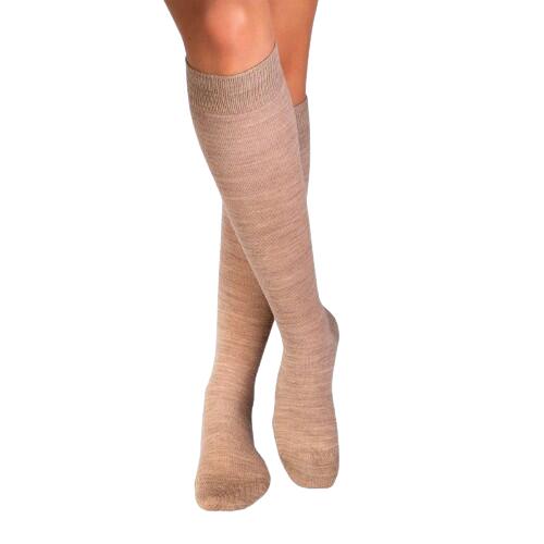 Chaussettes longues 3/4 fines en laine 5/7