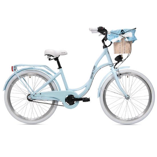 Rower Miejski Młodzieżowy Style 24 NewLine 3 Biegi, Kosz