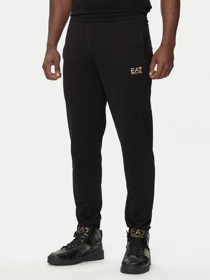 Spodnie dresowe męskie EA7 Emporio Armani sportowe treningowe czarne