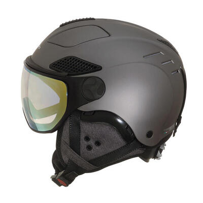 Mango quota free skihelm met vizier - grijs