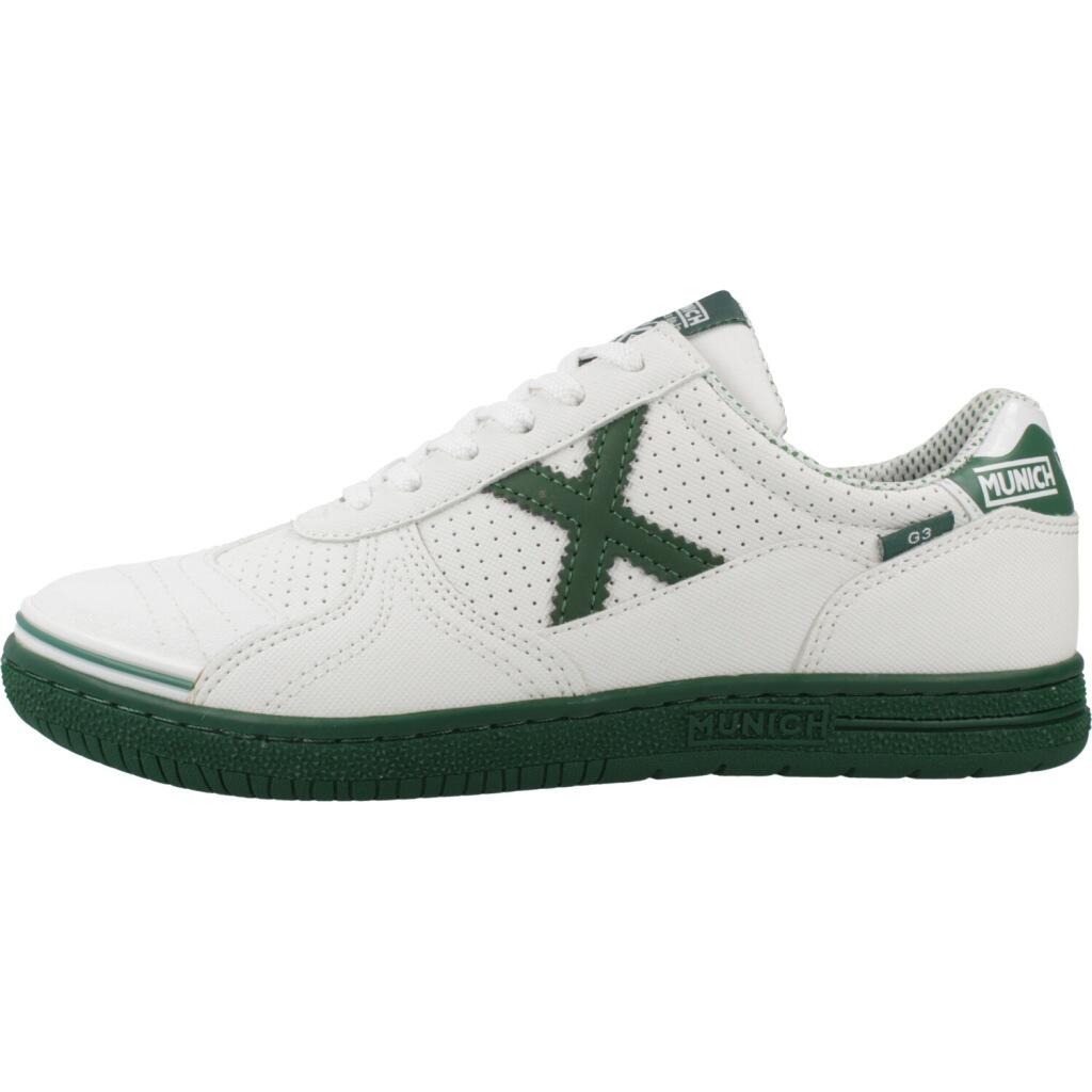 MUNICH G-3 KID 450 Zapatilla de Fútbol Sala Infantil Blanca y Verde 2/5