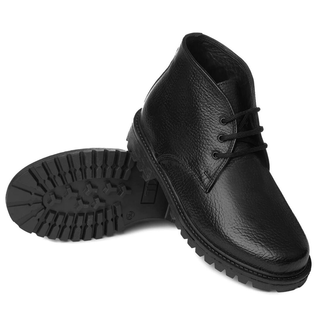 Dechase Bottes Femme Cuir Naturel Oeil Noir 2/4