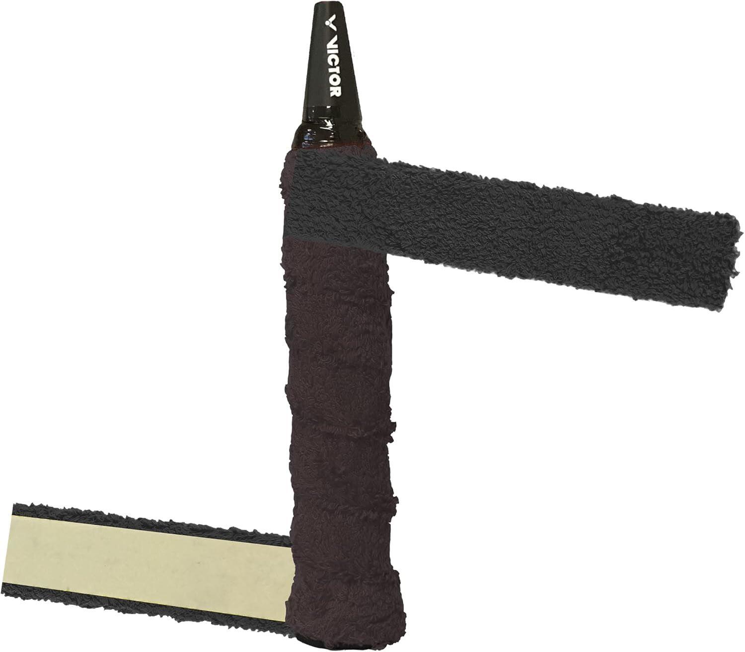 Victor Frotte Badminton & Tennis Schläger Tuchgriff Rolle 12M Schwarz 3/4