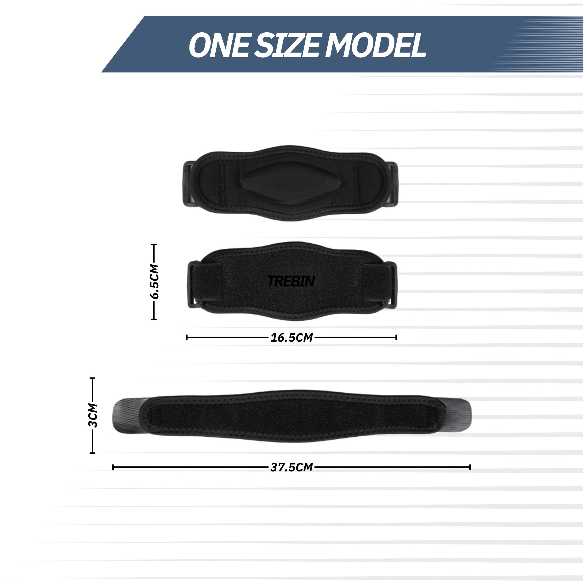Trebin Elleboog Brace met Gelvulling – One Size 7/7