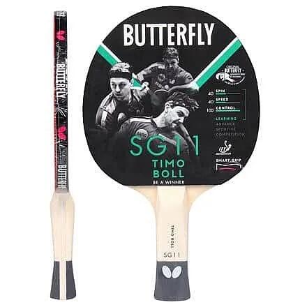 ZESTAW DO TENISA STOŁOWEGO RAKIETKA BUTTERFLY SG11, PIŁECZKI, PŁYN I GĄBKA 2/7
