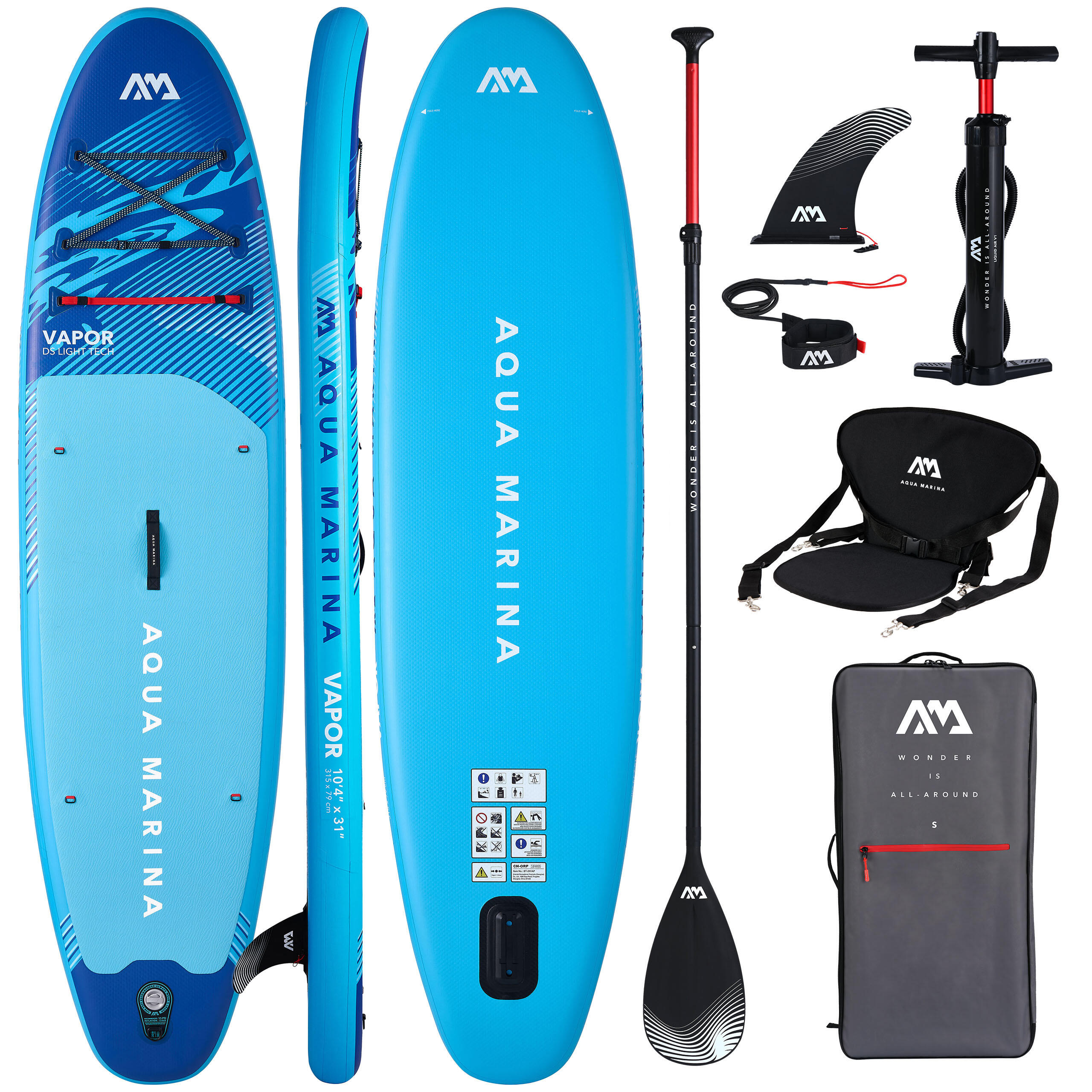 AQUA MARINA Nafukovací paddleboard Vapor 10.4 2026 + KAJAKOVÁ SEDAČKA