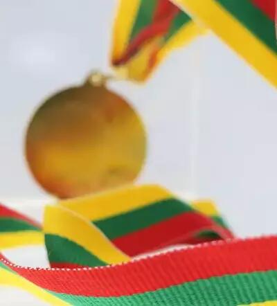 Snur Medalie Rosu/Verde/Galben 3/4