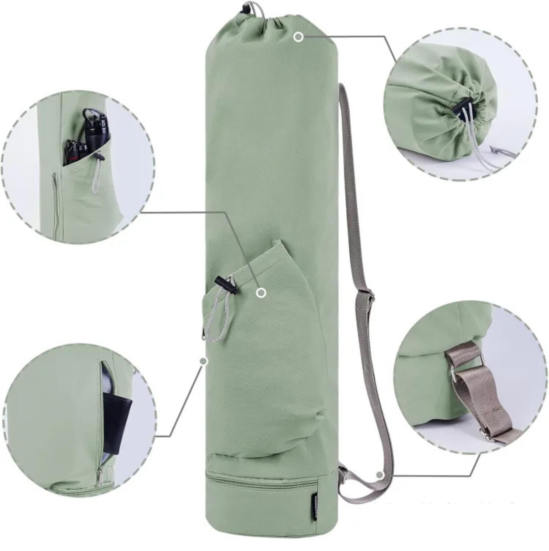 Borsa porta tappetino yoga 30 L con tasca impermeabile e tracolla 2/3
