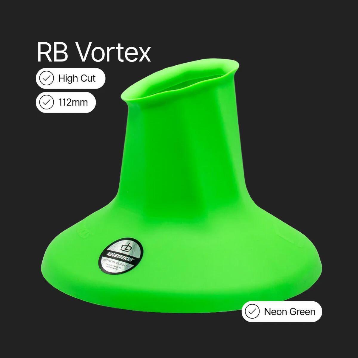 Bricks Vortex High Cut Rugby-tee (fluoro-grün) 2/2