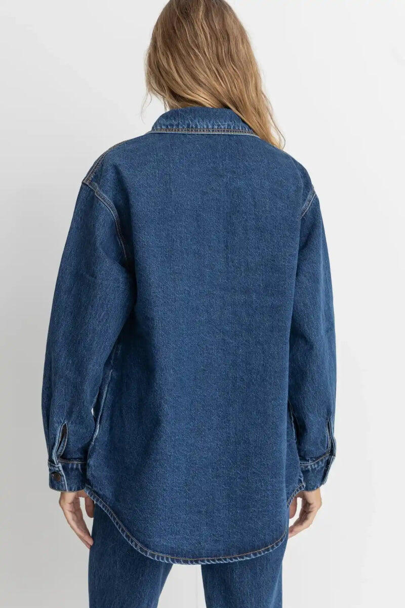 Denim Sobredimensionado - Sobrecamisa Mujer 3/4