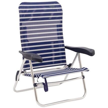 Chaise de plage - AL/205 - Rayé bleu