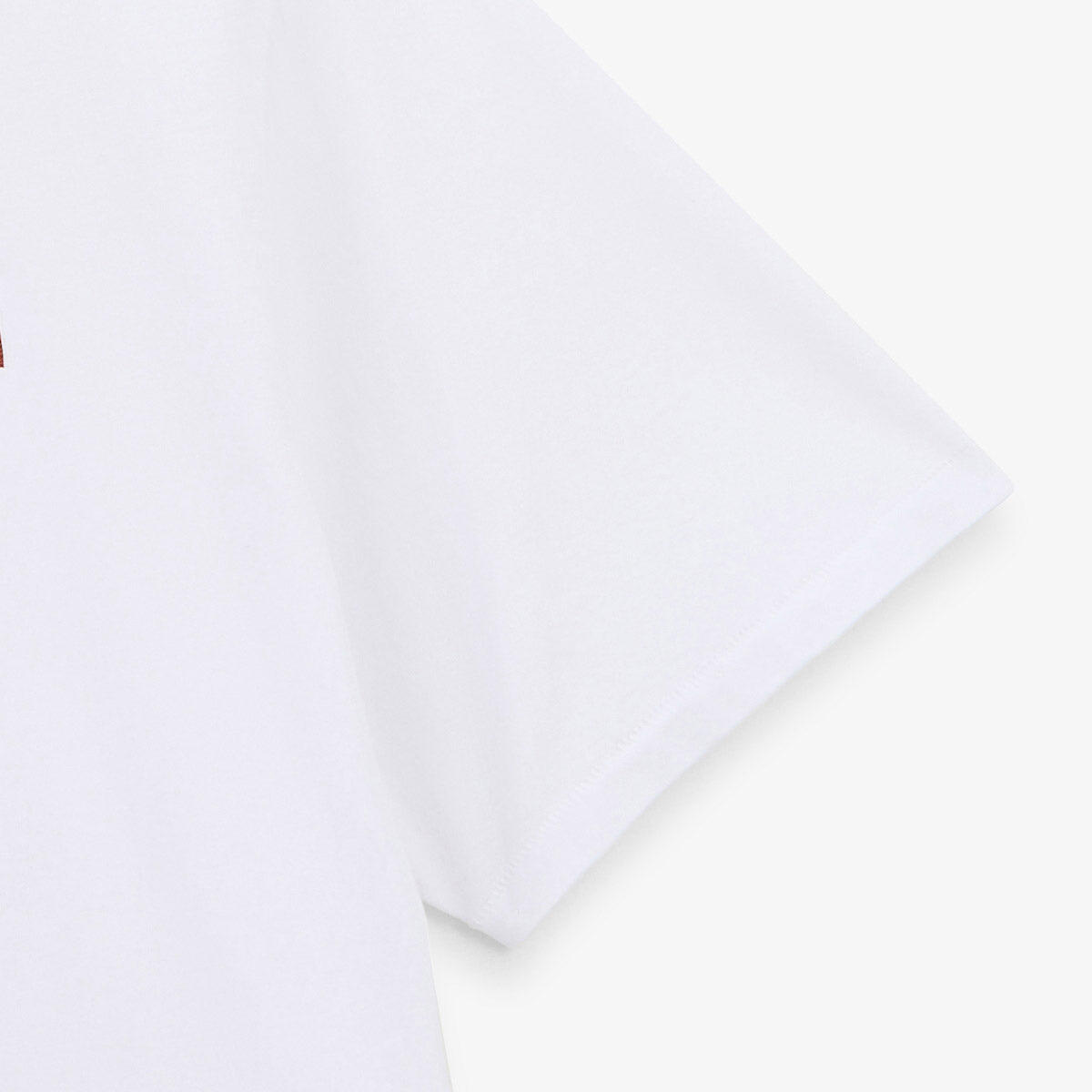 T-shirt girocollo bianca in cotone con stampa polpo sul retro 4/6