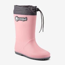 Bottes de pluie Coqui Rainy Collar enfants rose mi-montantes