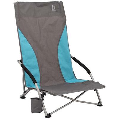 Strandstoel - compact - hoog - blauw/grijs