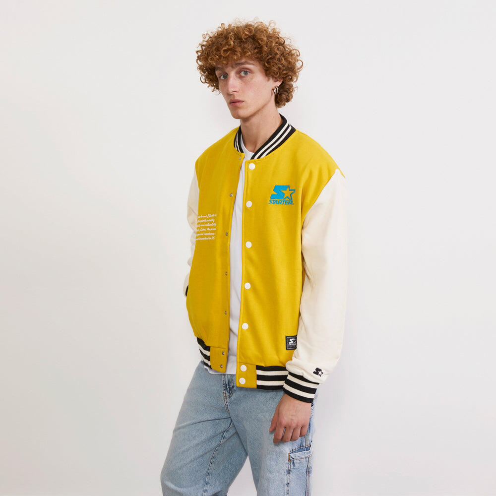 Varsity jacket  in felpa Iconic SENAPE 6/6