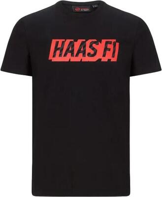 Haas f1 heren t-shirt zwart l met logo