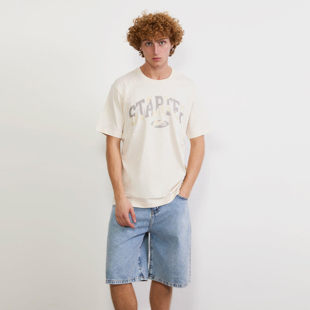 T-shirt effetto crack CREMA 3/4