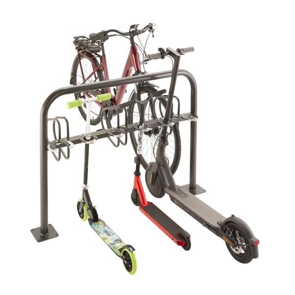 Range 6 trottinettes + 3 vélos face à face 2/6