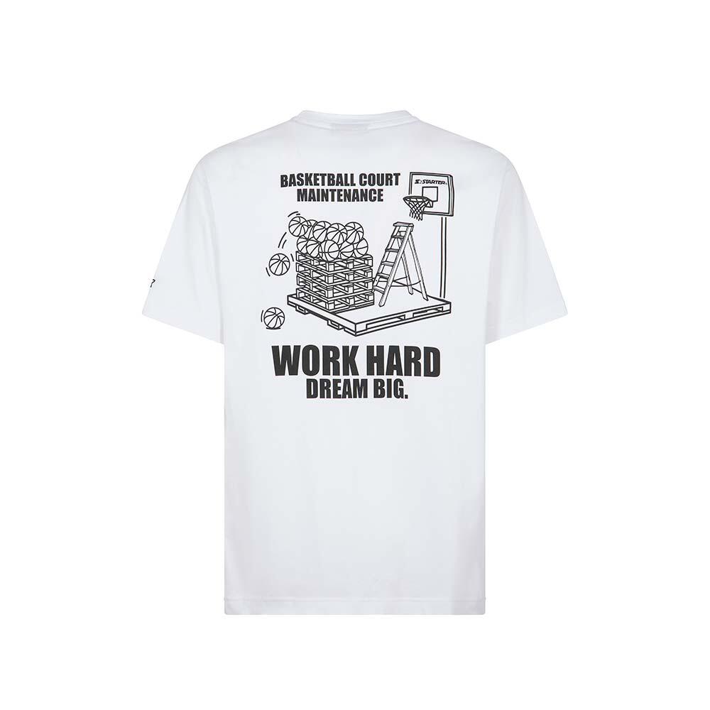T-shirt Work Hard BIANCO 2/3