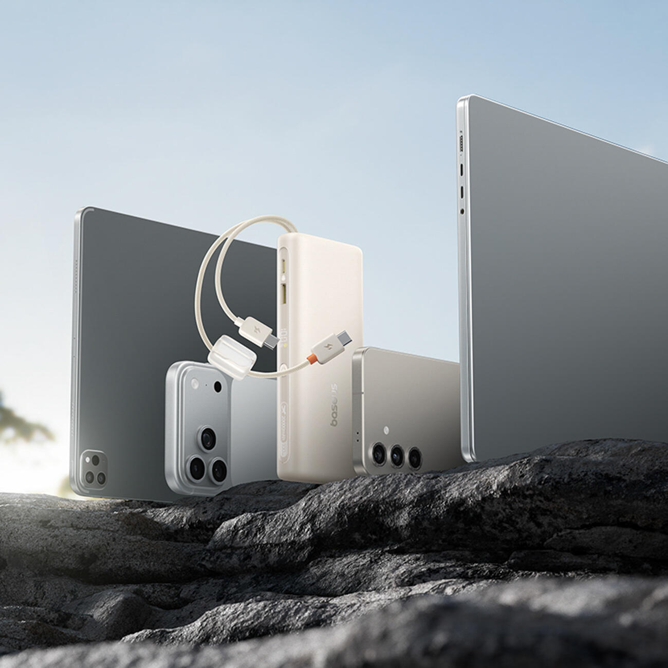 Powerbank Baseus  20000 mAh 100W z wbudowanymi kablami usb-c 2/7