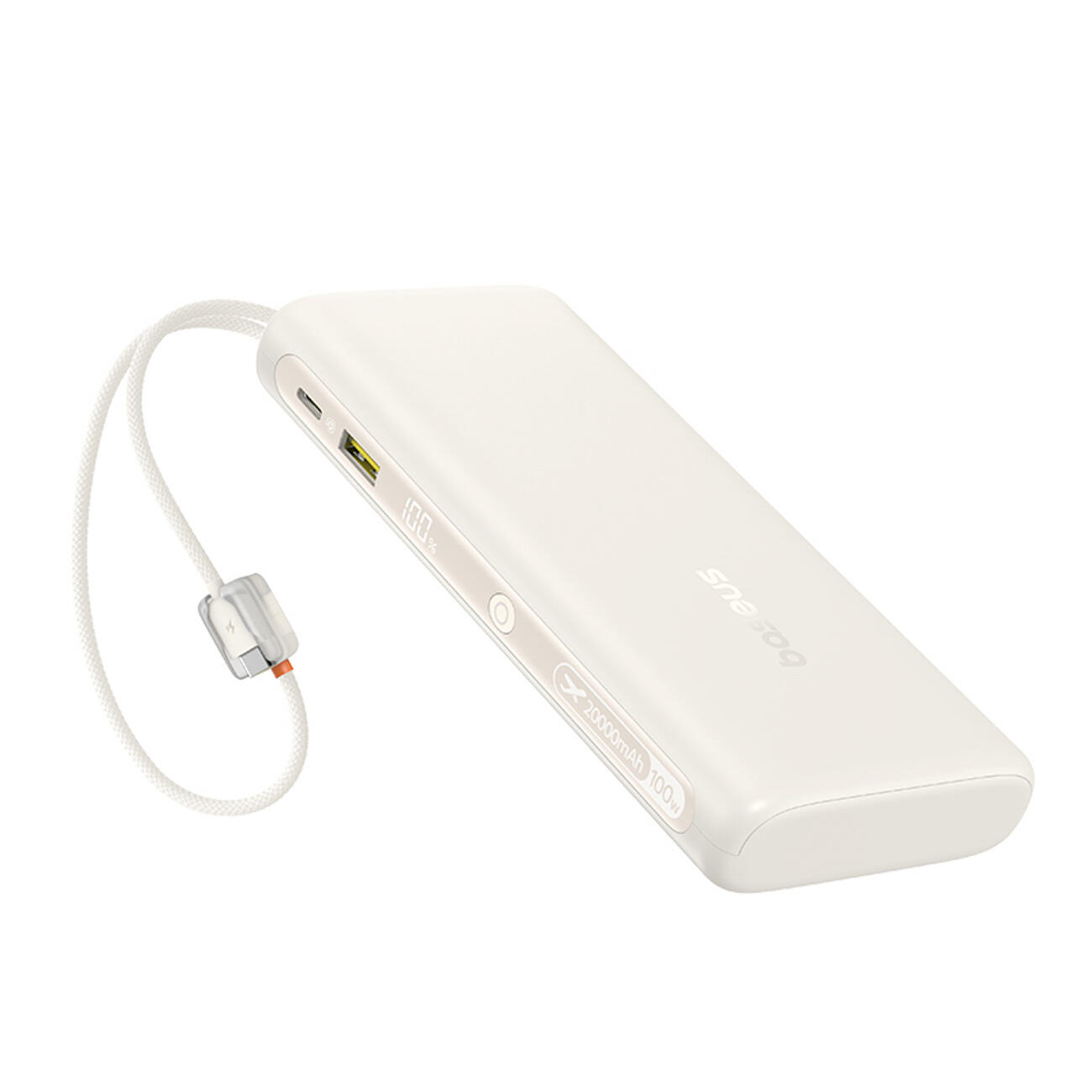 Powerbank Baseus  20000 mAh 100W z wbudowanymi kablami usb-c 4/7