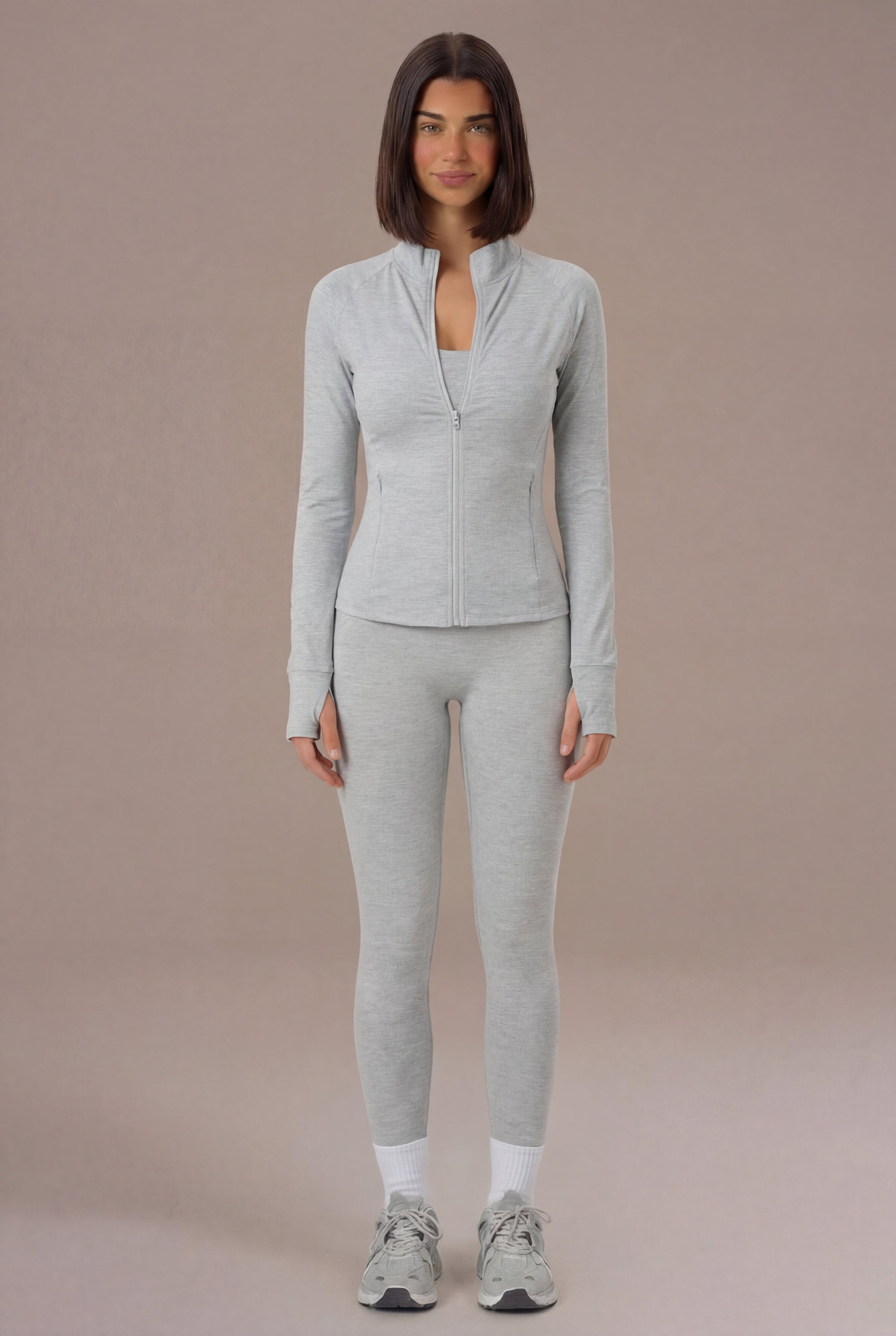 Veste Zippée Fitness Femme Softform™ - Gris chiné 3/5