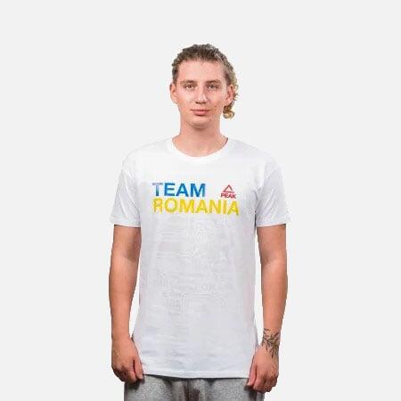 Tricou Bumbac PEAK TeamRomania20 Alb