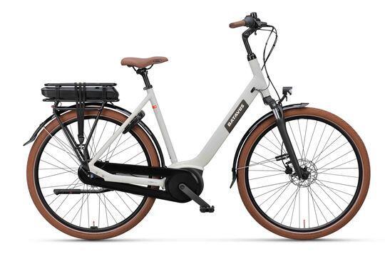 Batavus Altura E-Go N7 56 cm, 400 Wh accu, Shimano Nexus, lichtgrijs mat 3/4