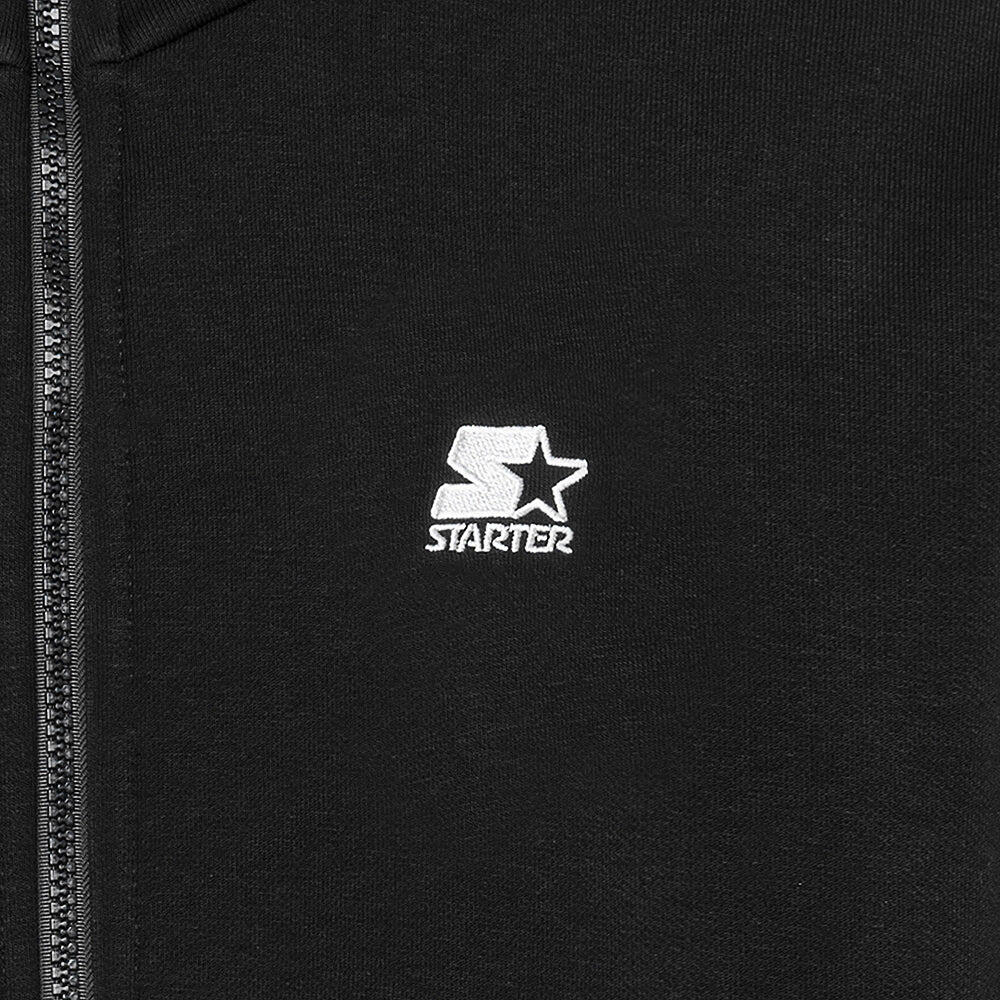 Felpa hoodie da uomo basic ricamata NERO 3/6
