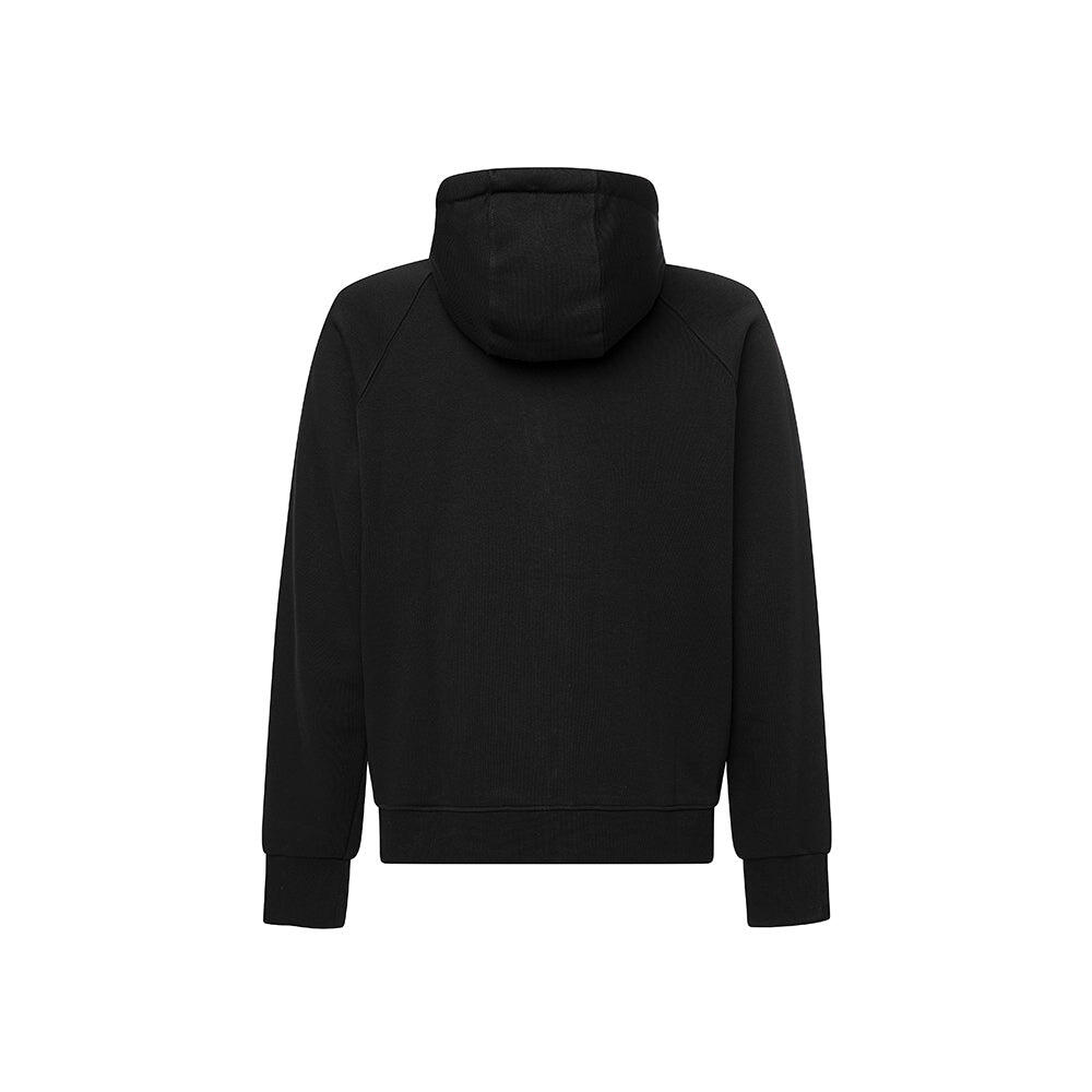 Felpa hoodie da uomo basic ricamata NERO 2/6