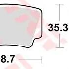 TRW MCB825 Sintered Metal Bicycle Brake Pads.