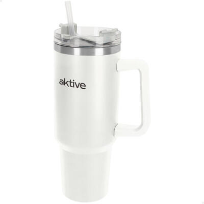 Aktive Borraccia thermos bianca 12 L in acciaio inox a vite 3 posizioni