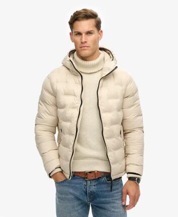 Kurze gesteppte Jacke mit Kapuze