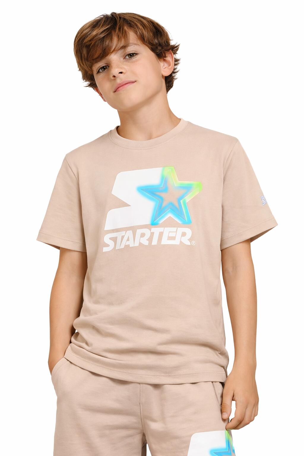 T-shirt con stampa Iconic BEIGE 3/4