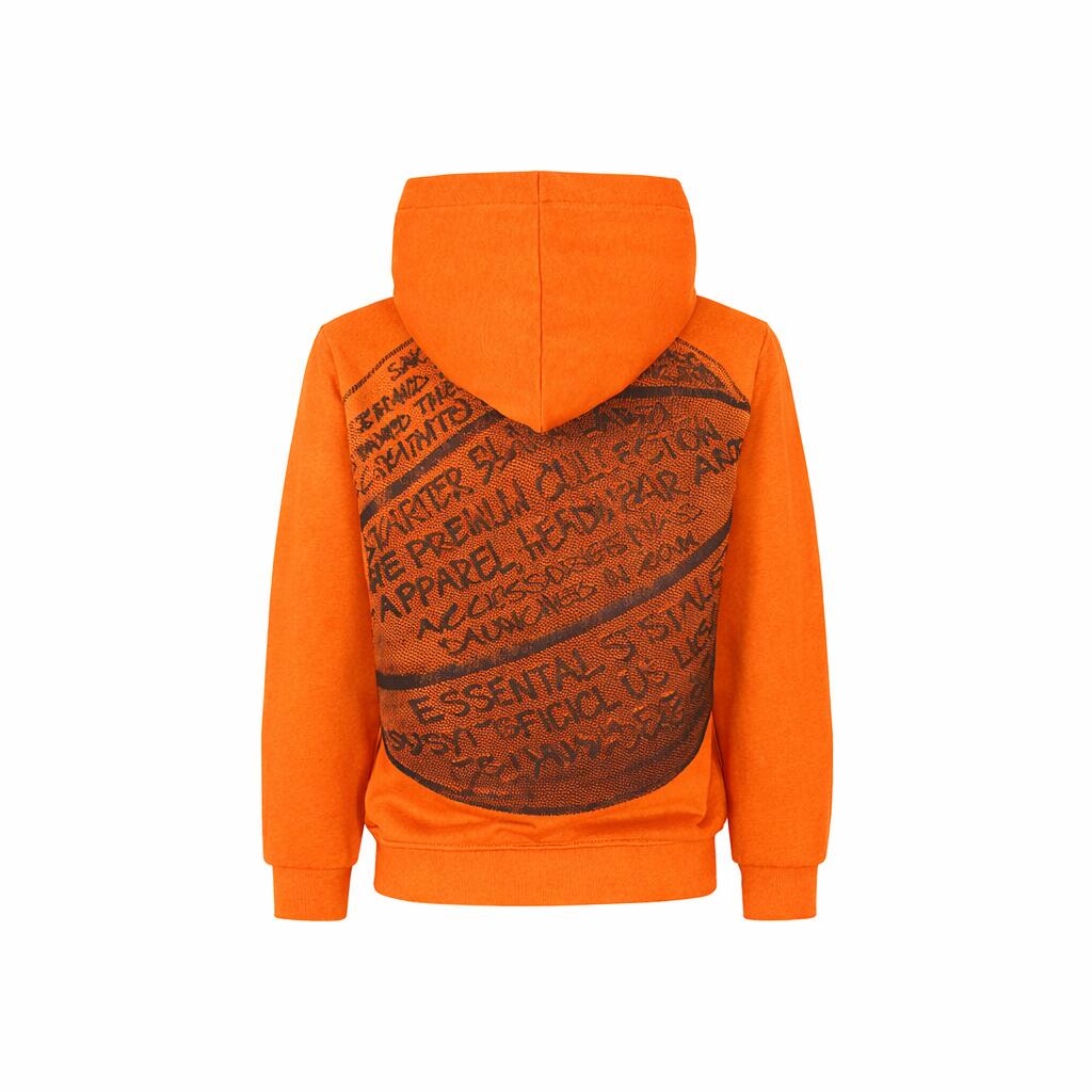 Felpa con cappuccio big ball ARANCIONE 3/4