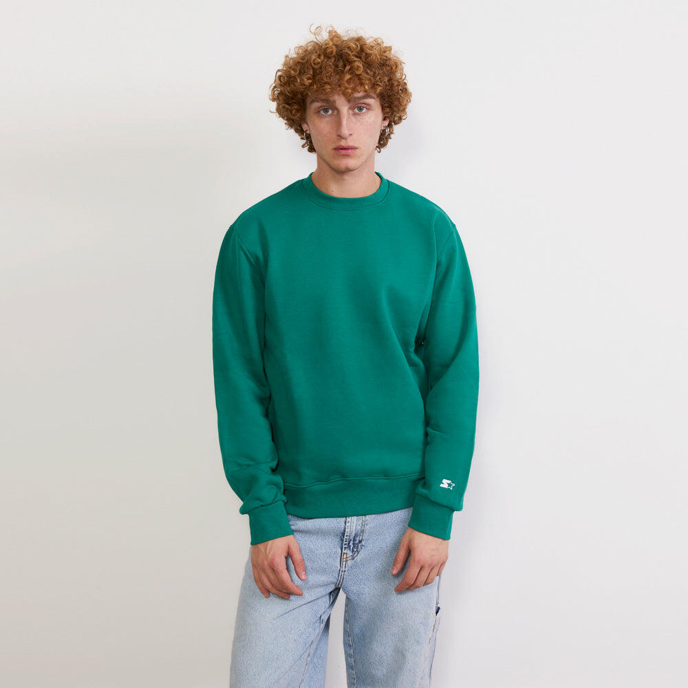 Felpa crew neck Iconic VERDE PINO 3/4