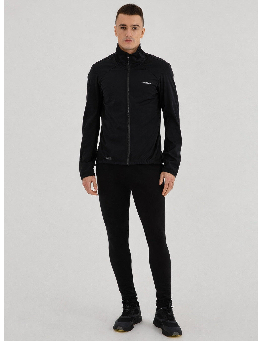 Herren Winter Thermal Softshell Fahrradjacke Advance Line Schwarz 2/4