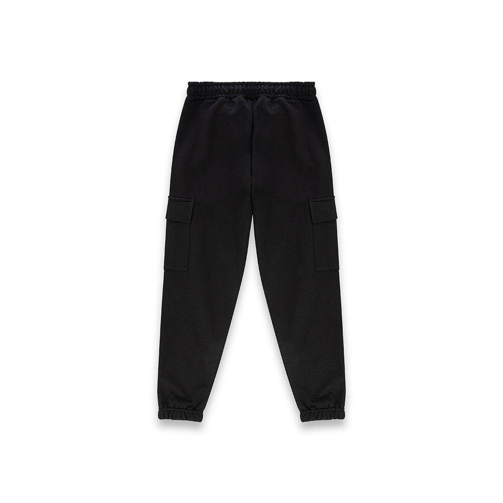 Pantaloni con tasconi ricamato NERO 2/6