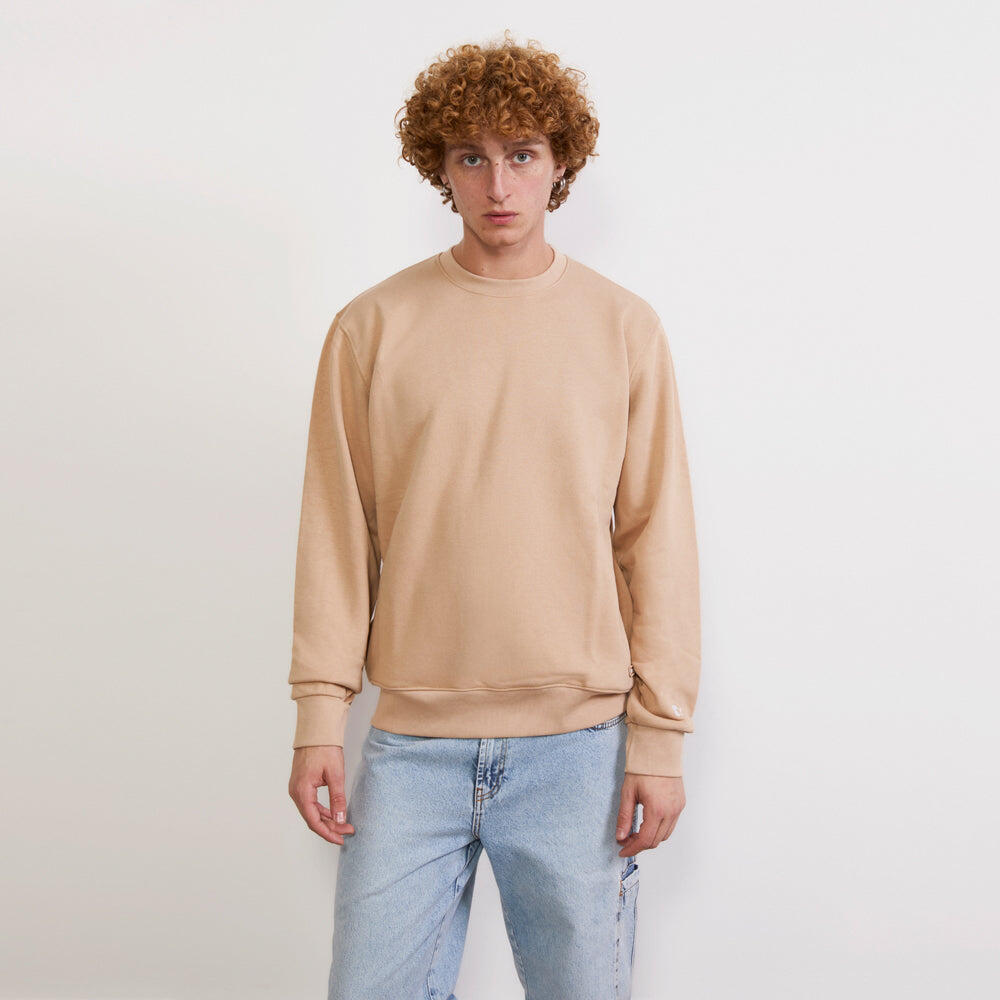 Felpa crew neck Iconic Sabbia 3/4