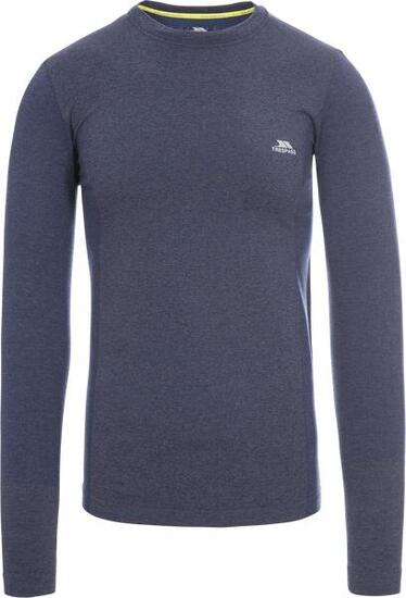 Trespass Timo Herren Langarm-Laufshirt Blau Meliert