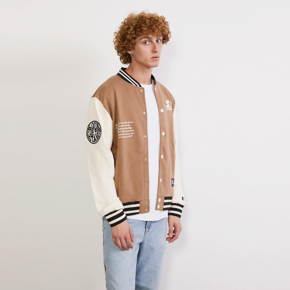 Varsity jacket  in felpa Iconic CAMMELLO 6/6