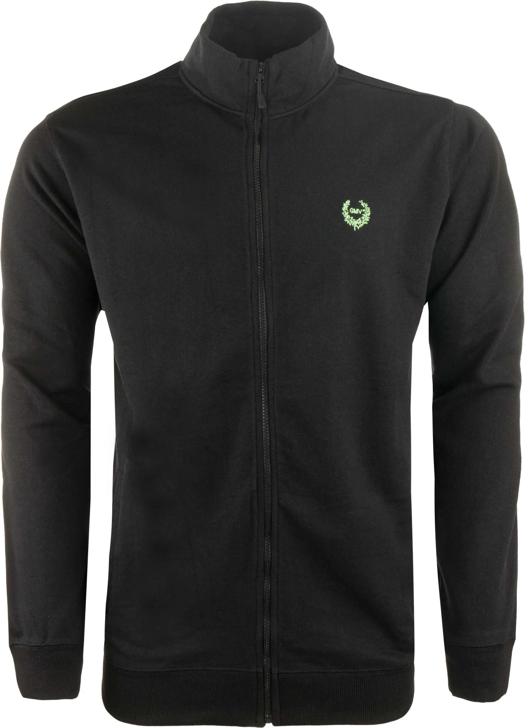 Sweat zippé homme Gian Marco Venturi Patio Over, 60% coton 40% polyester, noir 1/1