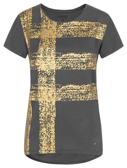 Damen-T-Shirt Loap Asaja Modal-Baumwolle locker geschnitten