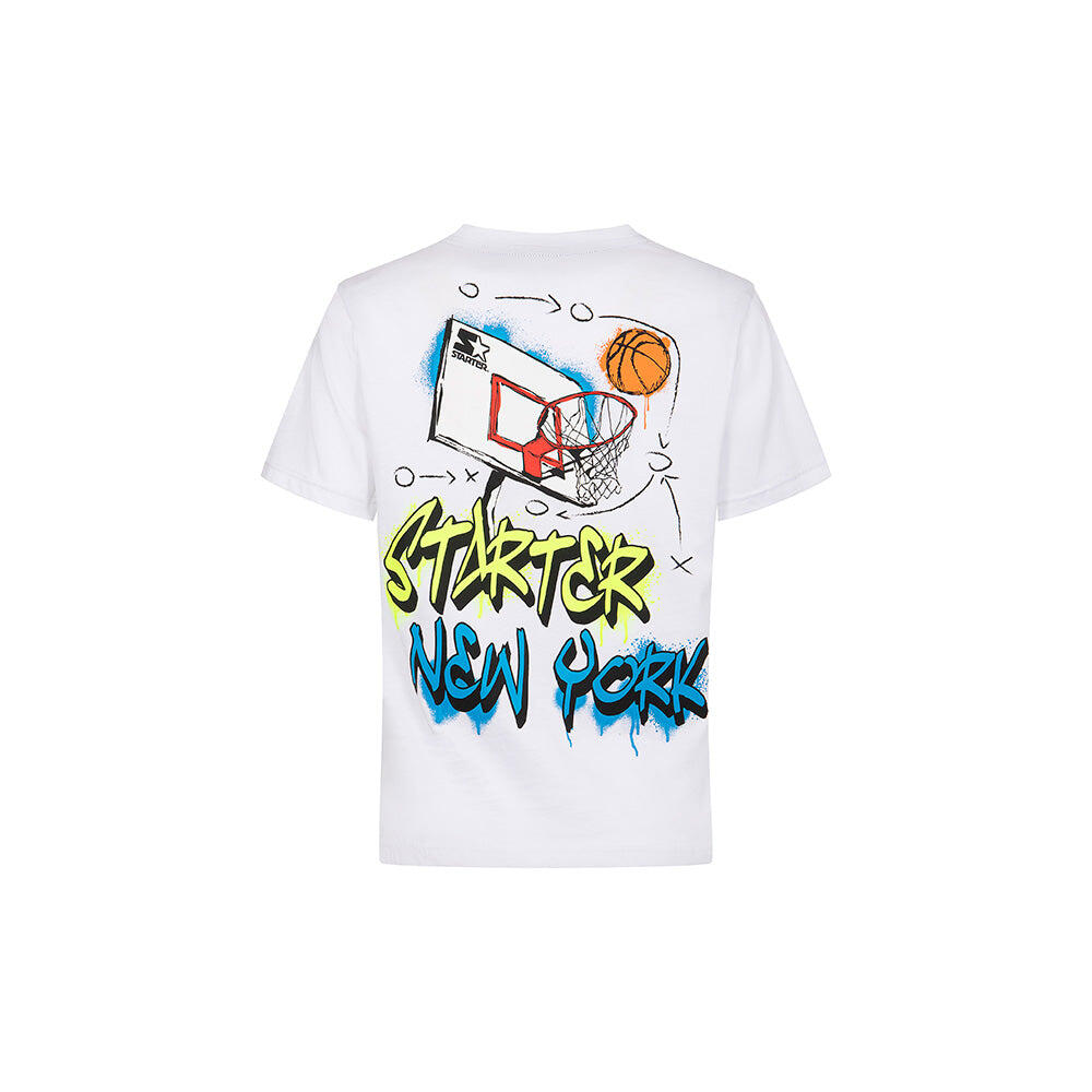 T-shirt  New York Street Basket BIANCO 2/5