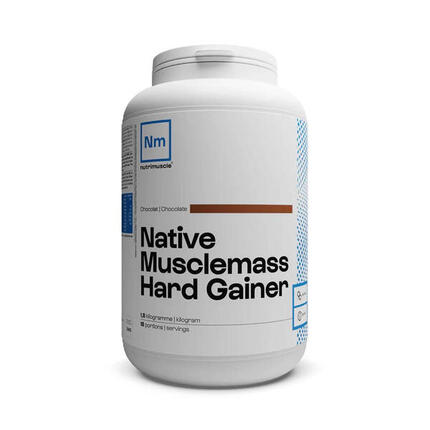 Gainers - Native Musclemass Hard Gainer (1,8kg) - Fresa