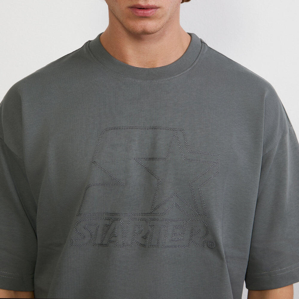 T-shirt ricamo GRIGIO SCURO 3/6